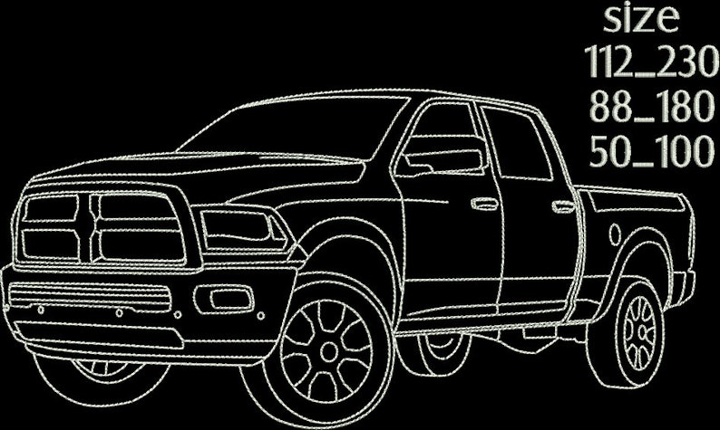 DODGE Machine logo RAM logo Outline Auto Embroidery Design | Etsy