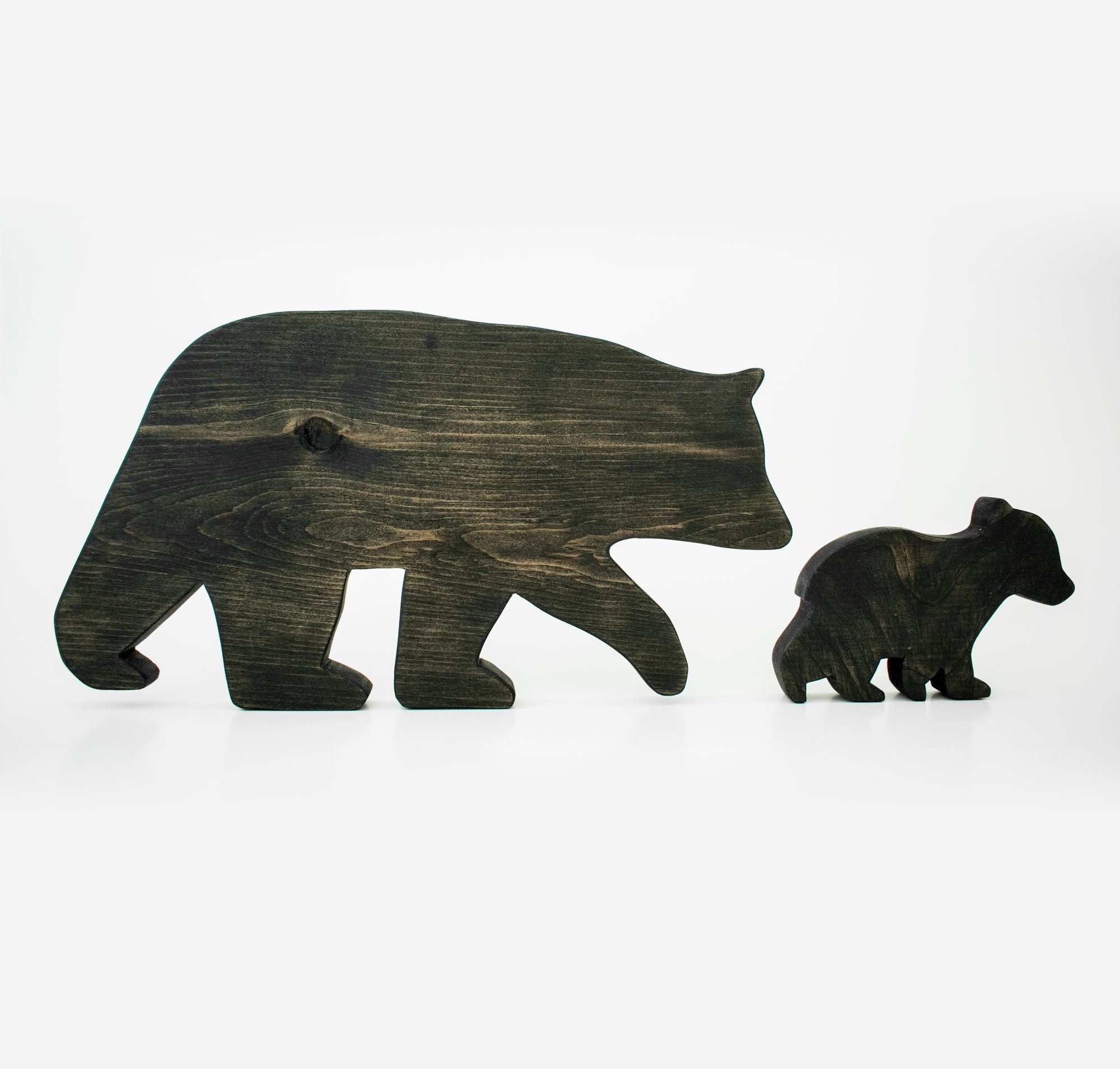 Rustic Wooden Mama Baby Bear Wall Art Nursery Forest and Etsy