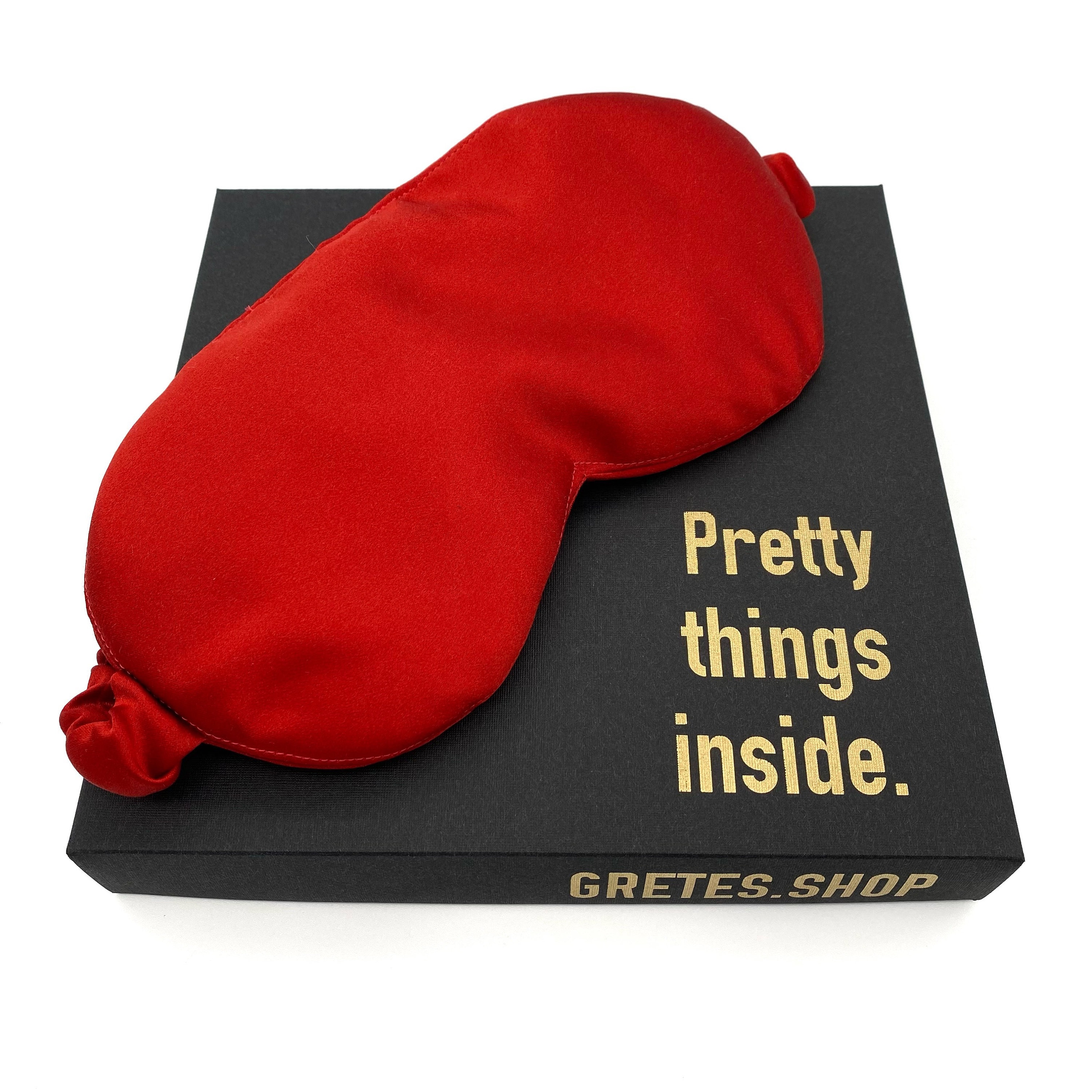 Red silk sleep mask