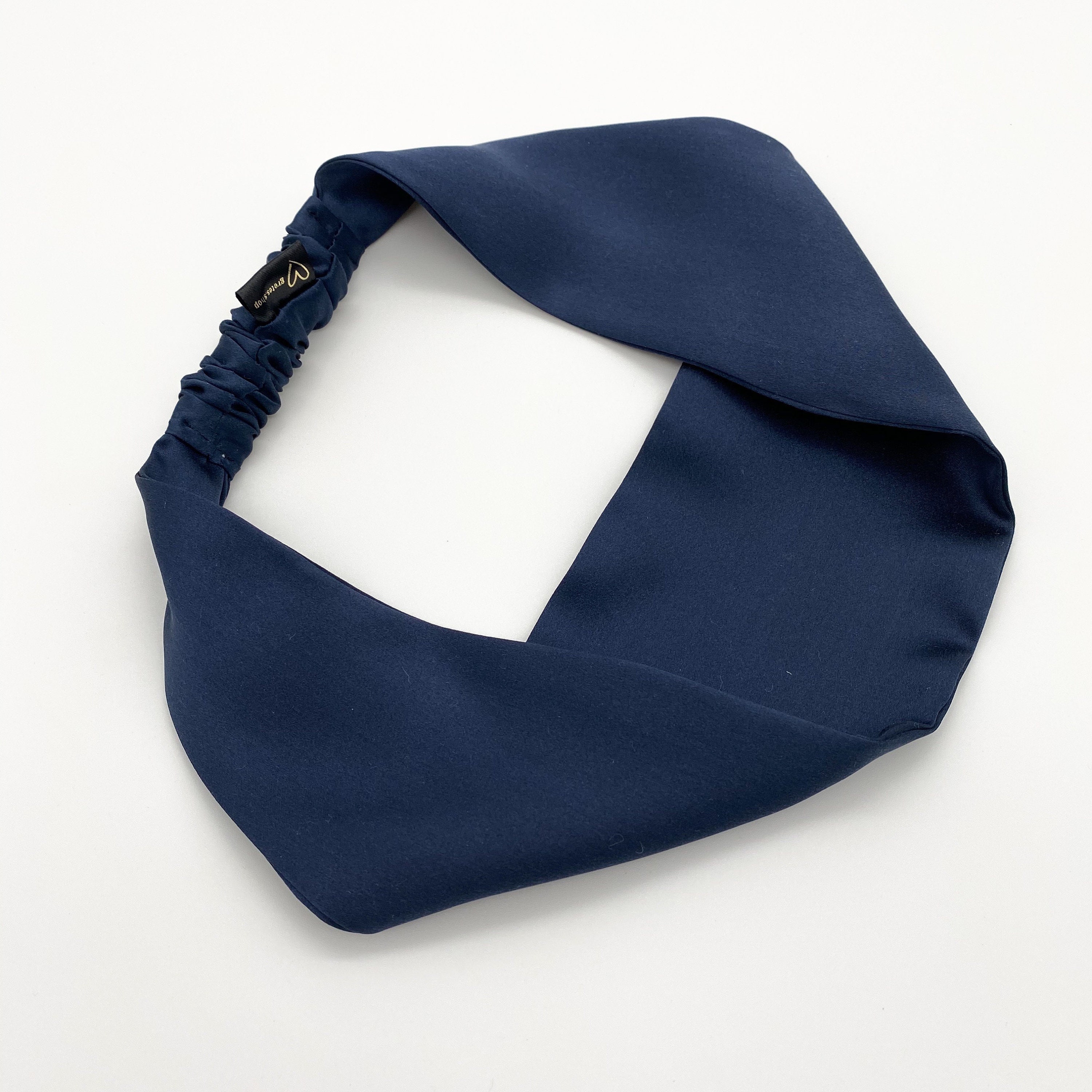 Royal blue silk headbands, silk head wrap, hair accessories, spa headband