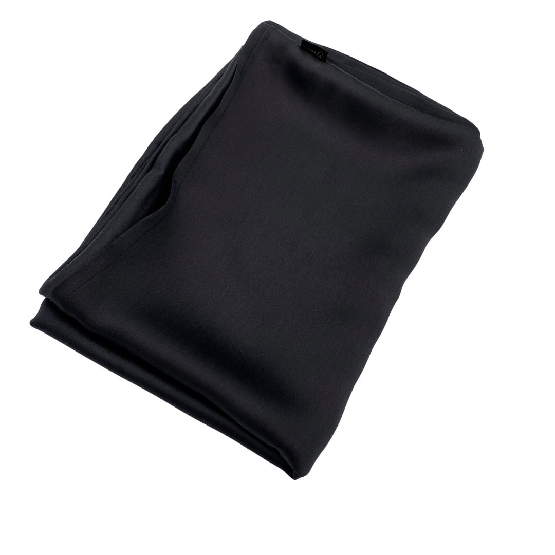 Black silk pillowcase