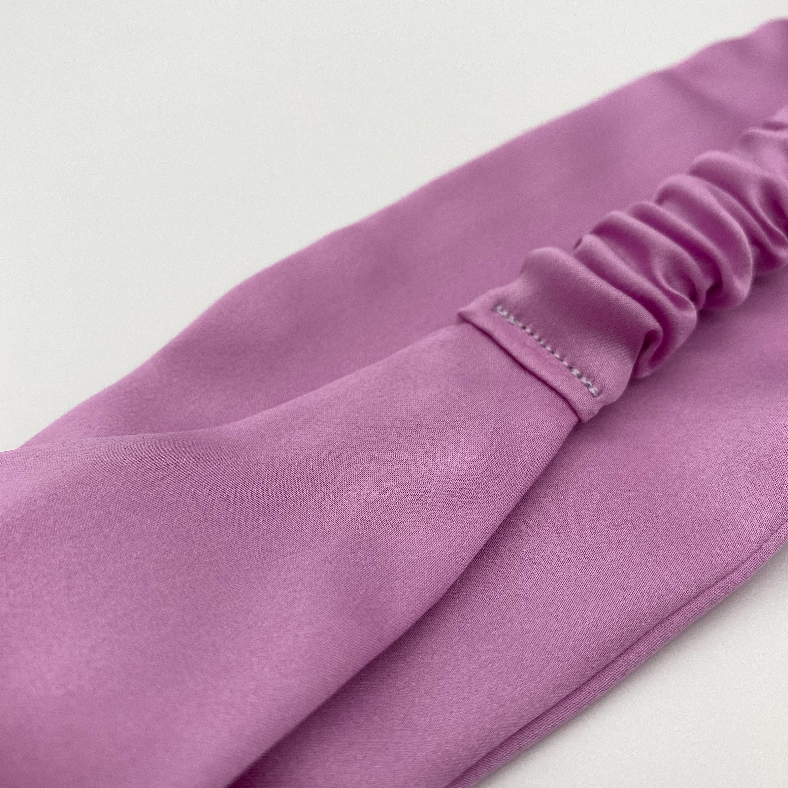 Lilac silk headbands, silk head wrap, hair accessories, spa headband