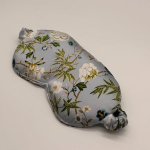 Luxury Silk Sleep Mask – 100% Italian Silk Eye Mask, Floral Padded Sleep Mask, Handmade Gift for Her, Soft Silk Sleep Aid, Travel Eye Mask