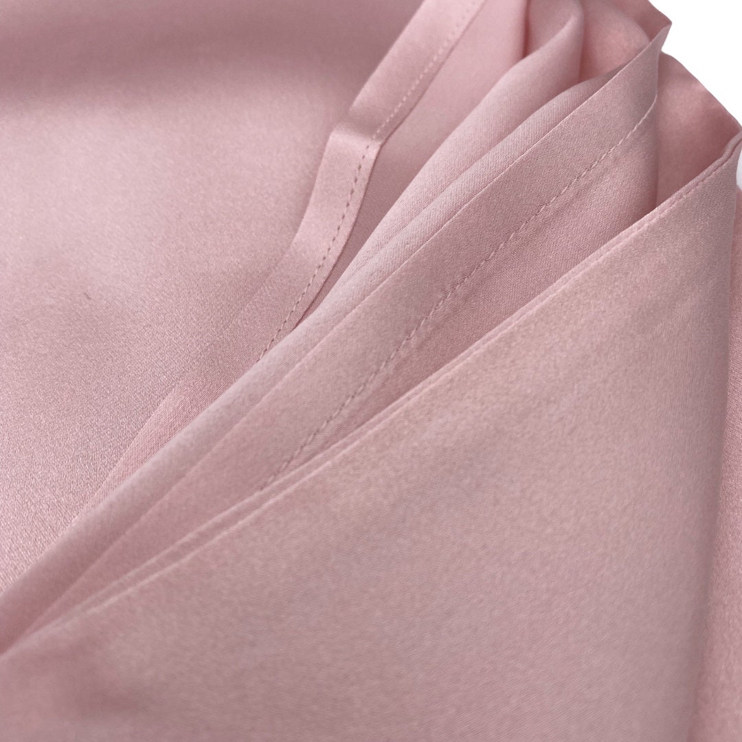 Pink silk pillowcase