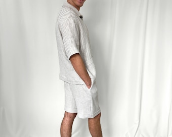 Linen Set For Men, Natural Linen Loungewear