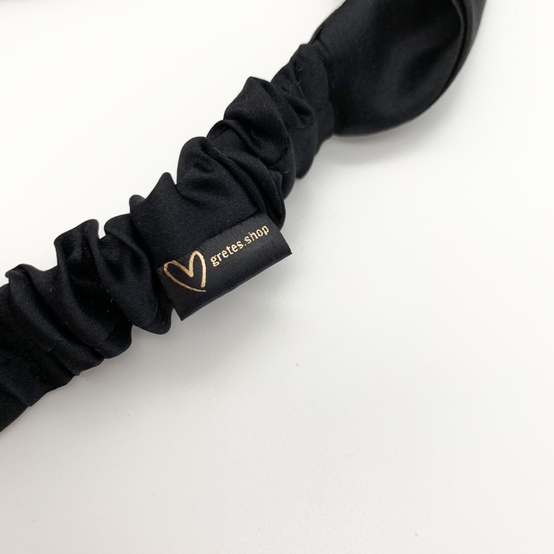 Black silk headbands, silk head wrap, hair accessories, spa headband