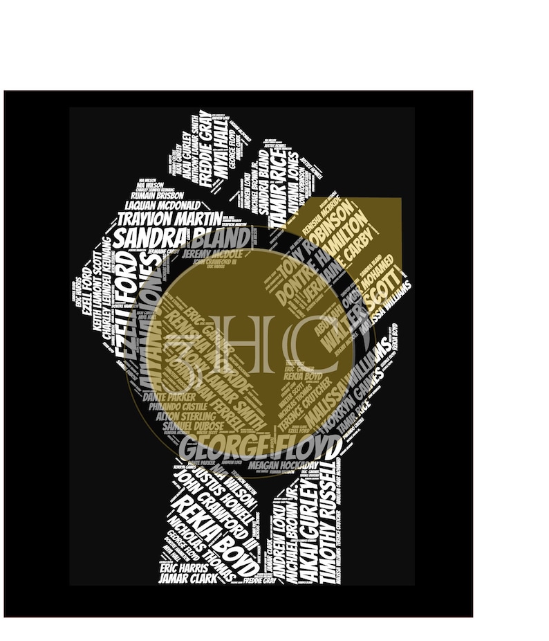 Blm fist with names svg revised edition cricut users print  etsy