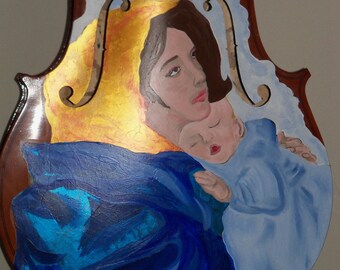Madonna of The Streets Cello Art Piece