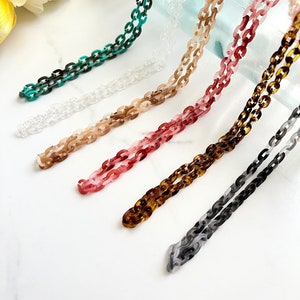 Face Mask Chain, High Quality Tortoise Shell Face Mask Lanyard, Tortoise Face Mask Strap, Minimalist Face Mask Chain, Stylish Mask Chain