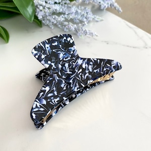 Arden Midnight French Hairclaws, Tortoise Shell Hair Clip, Acetate Hair Clip, Tortoiseshell HairClaw, Resin JawClaws, Lightweight Hairclaws