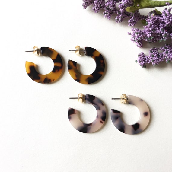 Hera Dark Brown Tortoise Earrings Tortoise Shell Earrings Etsy 日本