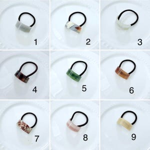 Lily Sköldpaddsskal Hästsvans Resårband Manschettband, Minimalistiska Håraccessoarer, Acetat Hästsvanshållare, Sköldpaddsskal Hårresårmanschett bild 4