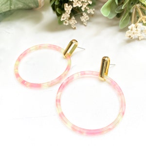 Pink Tortoise Cabana Earrings