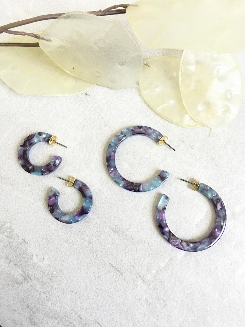Small tortoise hoop earrings Clearance