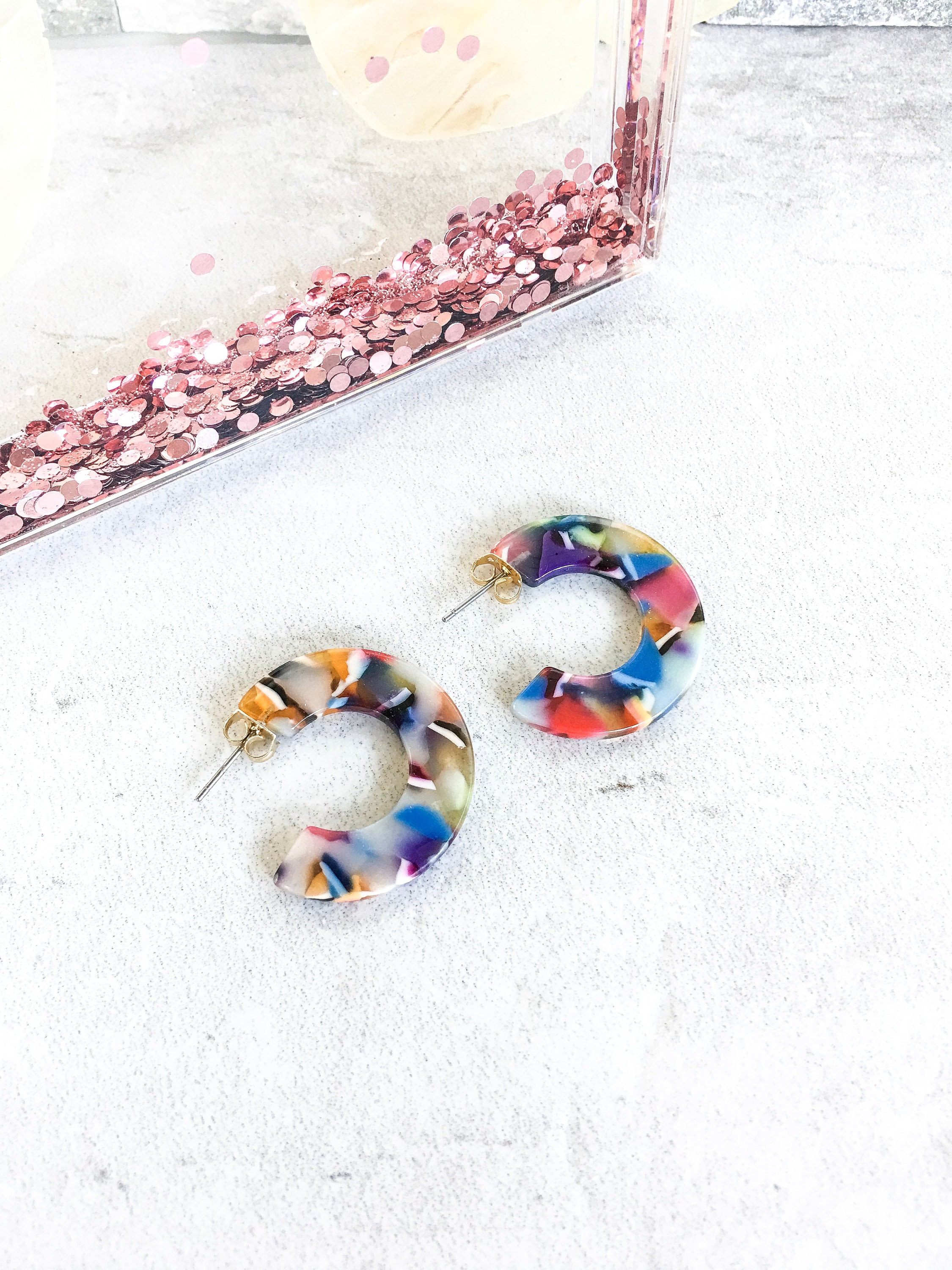 Carmel Bold Colored hoop Earrings - Dori Csengeri Designer Jewelry
