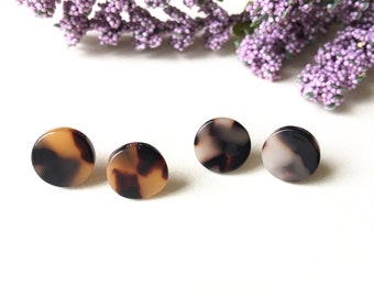 Zuri Minimalist Tortoiseshell Stud Earrings, Tortoise Shell Stud Earrings, Acetate Stud Earrings, Tortoise Stud Earrings, Resin Stud Earring