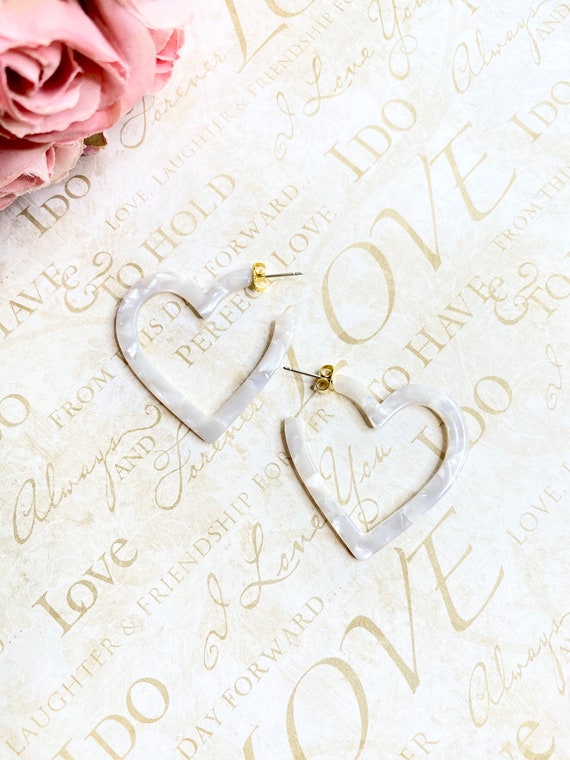 Tortoiseshell outlet heart earrings