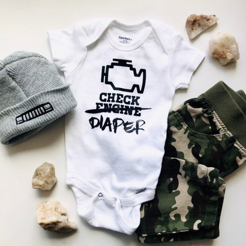 Check Diaper Onesie / Jeep Mama / Jeep Baby / Offroad Baby Etsy