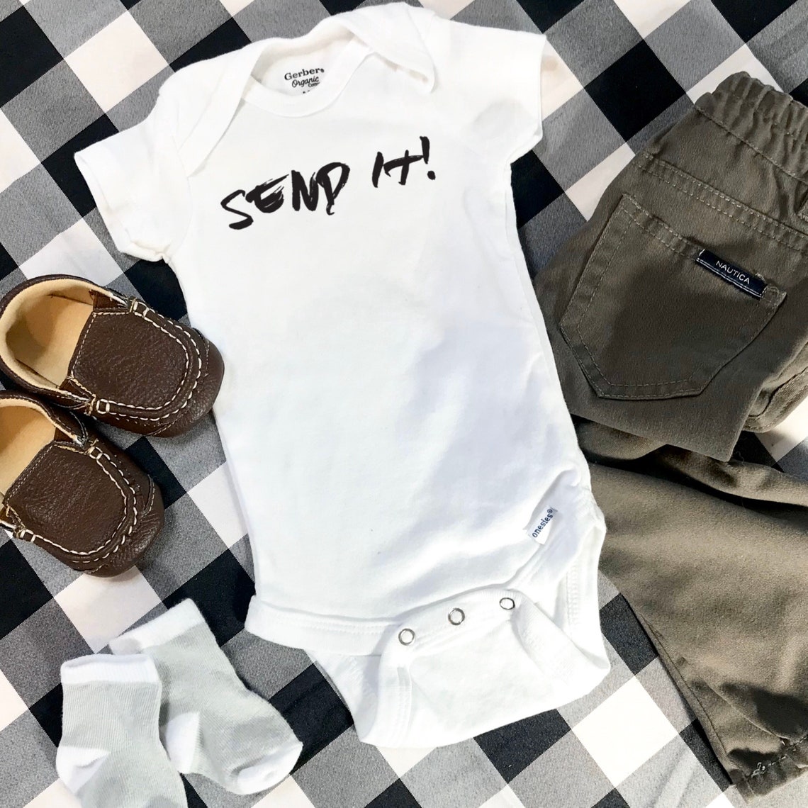 Send It Baby Onesie Jeep Dad Jeep Baby Offroad Baby Etsy