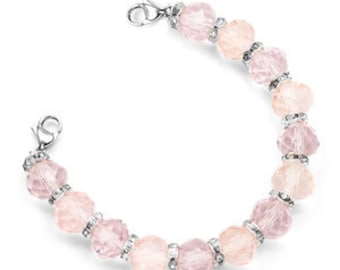 CLEARANCE! Medical ID 2 Tone Pink Bead Interchangeable Bracelet Strand