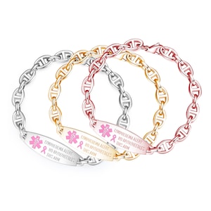 Breast cancer limb alert bracelet outlet