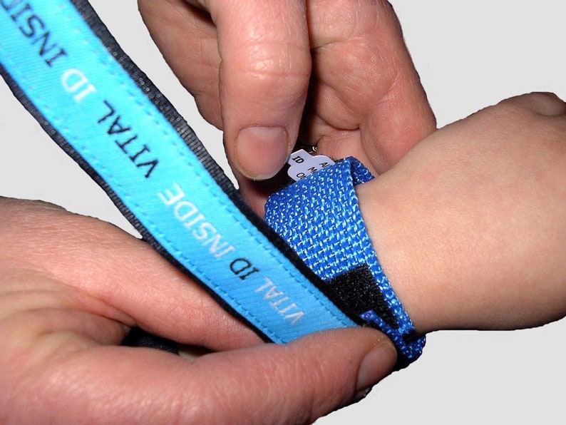 Child Kids Pink Safety Vital ID Wristband Bracelet as Is Etsy