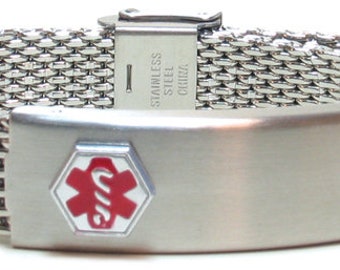 CLEARANCE! Unisex Medical Stainless Steel Mesh Bracelet Top Plate Opens!