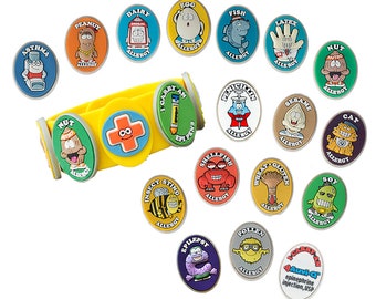 Child Kids Allergy Medical ID Silicone Charms for Bracelet