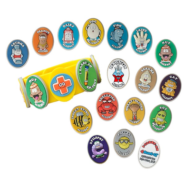 Child Kids Allergy Medical ID Silicone Charms for Bracelet