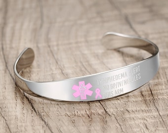 Lymphedema Alert sfigurare Heart Strand Bracelet