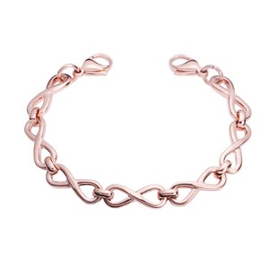 Medical Alert ID Rose Gold Stainless Forever Link Replacement Bracelet- 6 Sizes!