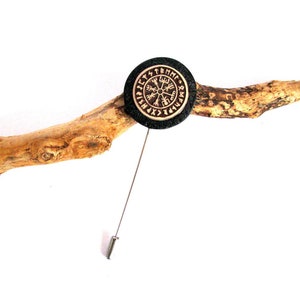 Lapel stick pin gift for men Groomsmen lapel stick pin Gift for son husband dad friend Viking Celtic Pagan protection Vegvisir compass gift