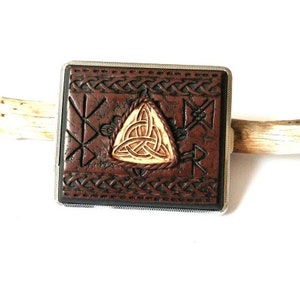 Porta sigarette Pagano Uomo regalo Norreno bindrune Triquetra Regalo per papà Festa del papà Regalo per marito Pagano Celtico Regalo di protezione Regalo hippie