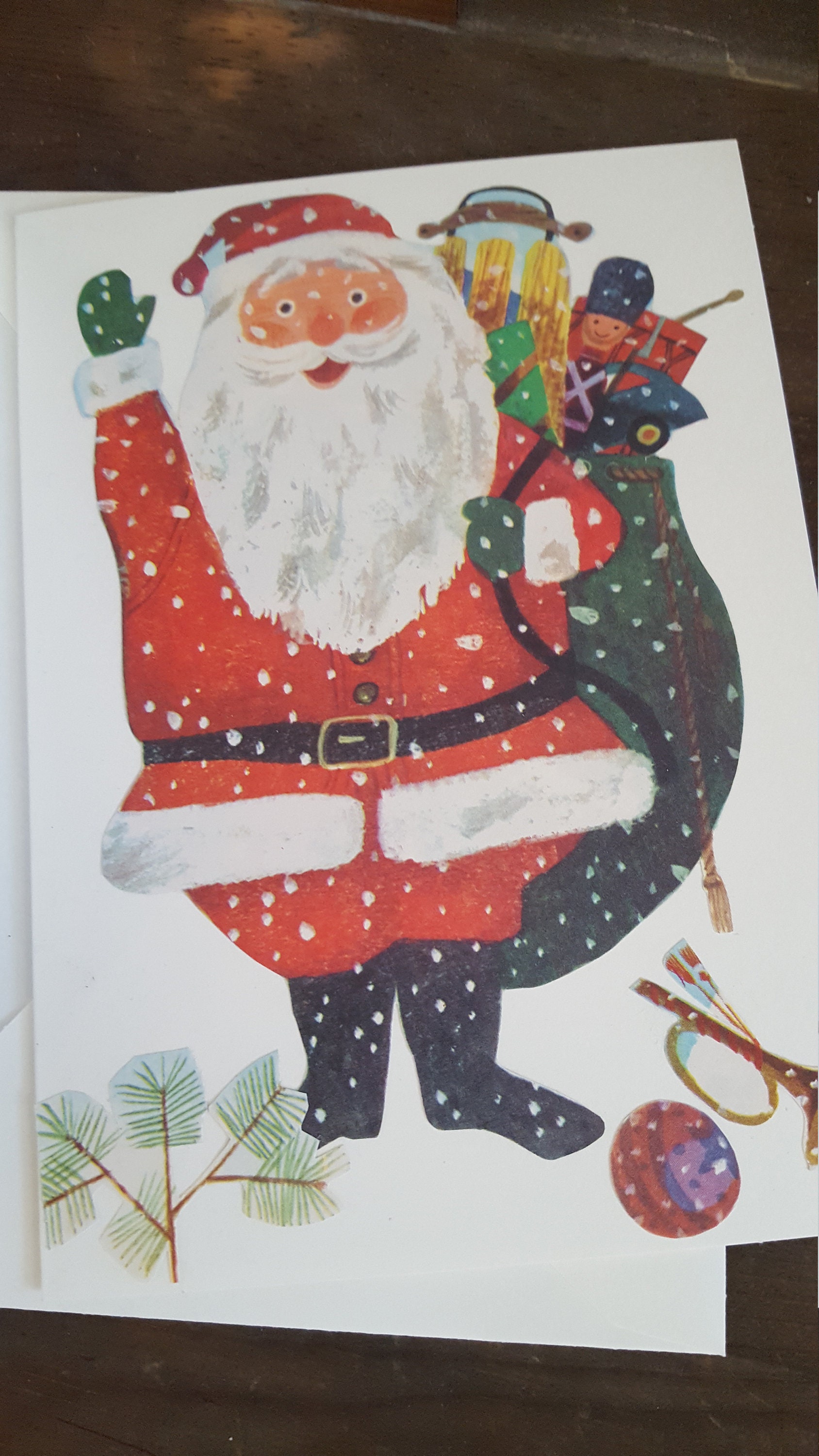 Santa Claus Christmas card | Etsy