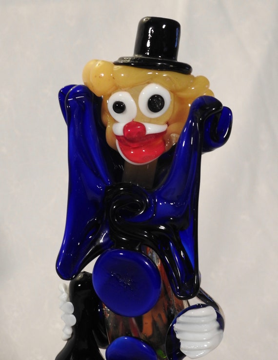 Clown Top Hat Pearlised Blue Adult Pink Clown Top Hat Pearlised Blue Adult Pink