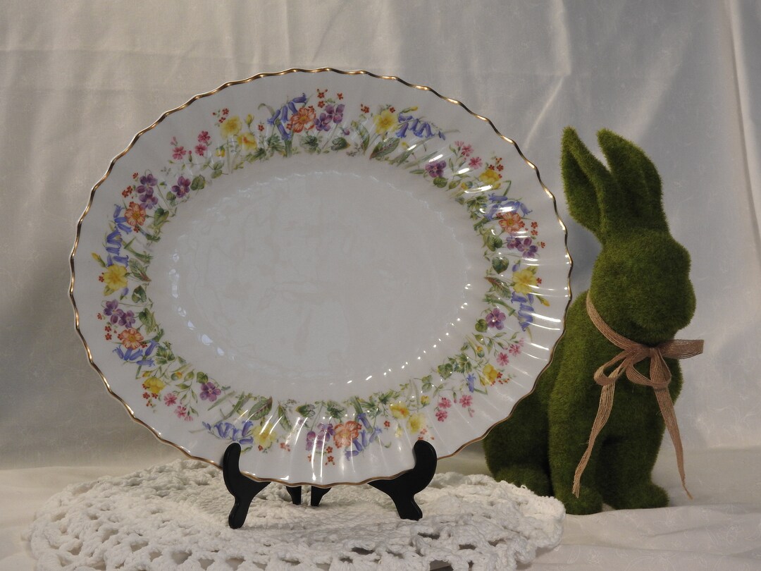 Royal Doulton easter Morn Large Oval Platter / Vintage Bone China Etsy