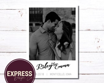 CUSTOMIZED Save Our Date Wedding Save the Date Engagement Photo Card