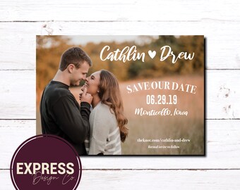 CUSTOMIZED Save Our Date Wedding Save the Date Engagement Photo Card