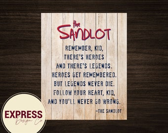 INSTANT DOWNLOAD Heroes and Legends Quote Sign