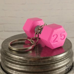 ダンベルキーチェーン - ジムバッグチャーム - ボディビルダーアクセサリー - パワーリフターギフト - コーチへのギフト - Swole キーチェーン - クロスフィットアクセサリー