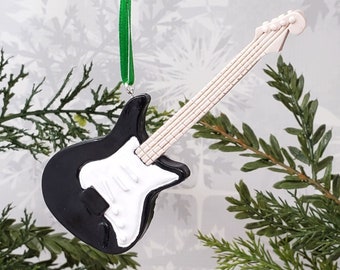 Guitar Electric Christmas Ornament / Fender Decoration / Musical Instrument / Musician Ornament / Guitar Decor