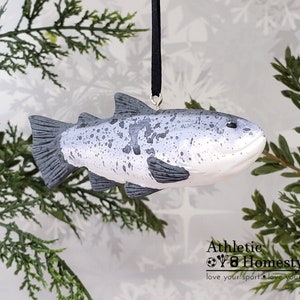 Adorno de salmón de pescado / Adorno de Navidad de salmón / Adorno de pez realista / Pesca / Hobby deportivo Pescador Decoración de Navidad