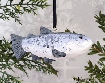 Fish Salmon Ornament / Salmon Christmas Ornament / Realistic Fish Ornament / Fishing / Sport Hobby Fisherman Christmas Decor