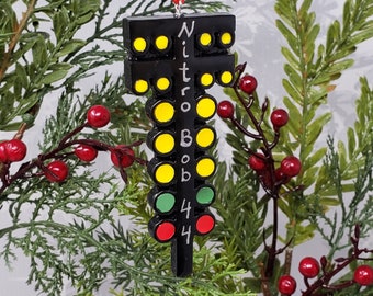 Drag Racing Christmas Tree Ornament, Car Lover Gift