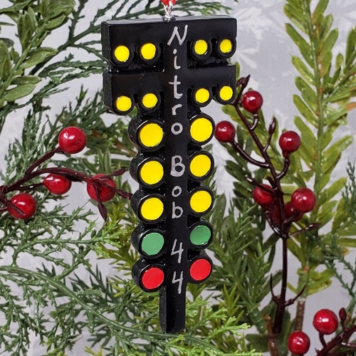 Drag Racing Ornament / Racing Light Christmas Tree Ornament / Etsy