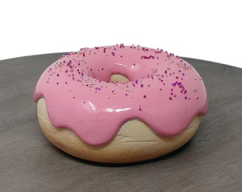 Faux Donut Ornament / Fake Pastry Food Valentine's Day Gift Artificial Realistic Life Size Baking Xmas Photography Prop