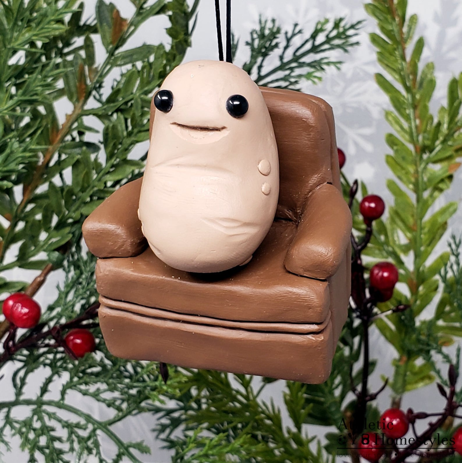 Potato Christmas Ornament / Potato Lovers Decoration / Cute Etsy