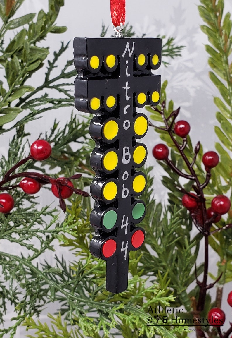 Drag Racing Ornament / Racing Light Christmas Tree Ornament / Etsy
