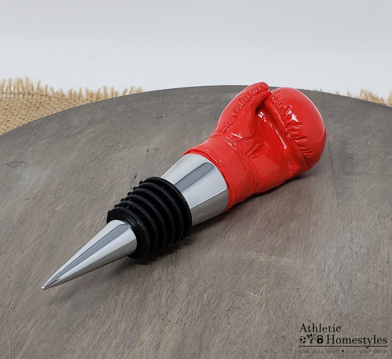 Boxing Glove Wine Bottle Stopper - Handmade Resin UFC Decor image 7