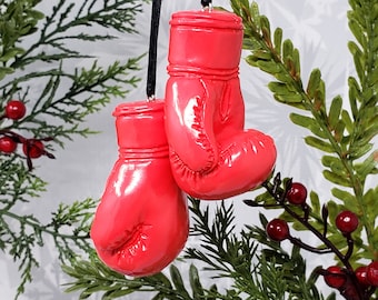 Boxing Gloves Christmas Ornament – Resin Sport Lover Gift